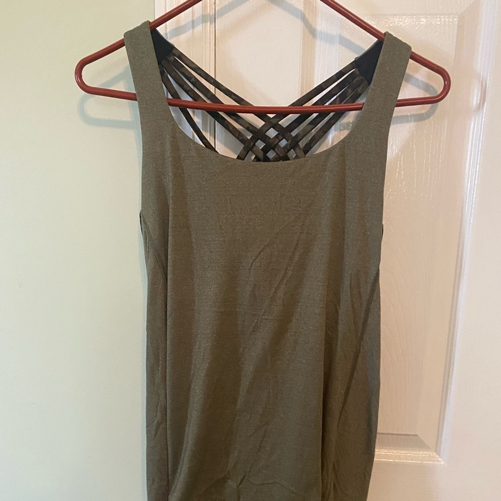 LULULEMON Olive Green Athletic Top